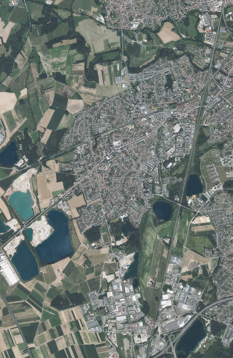 Lingolsheim aujourd'hui, le territoire vu du ciel