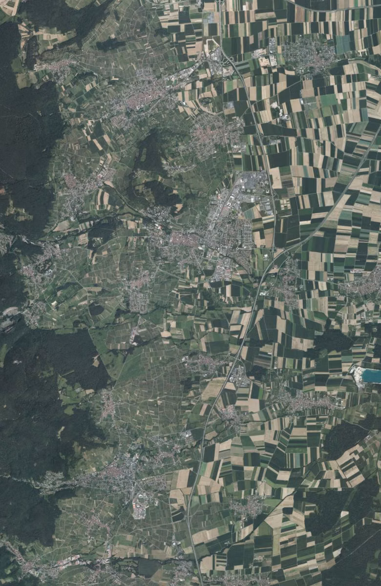 Obernai aujourd'hui, le territoire vu du ciel