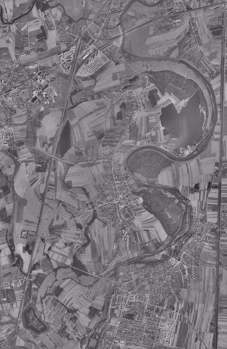Ostwald en 1956, le territoire vu du ciel, au même cadrage