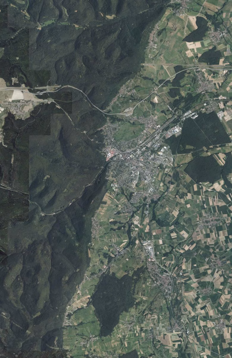 Saverne aujourd'hui, le territoire vu du ciel