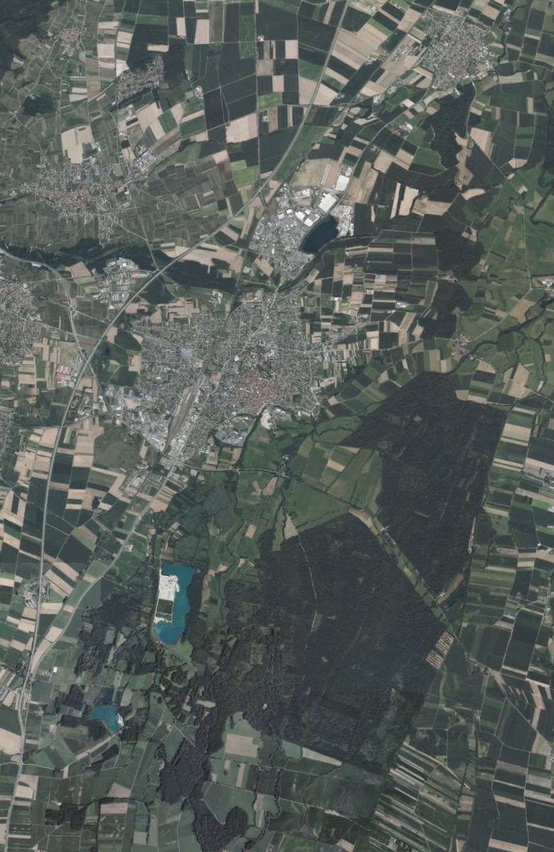 Sélestat aujourd'hui, le territoire vu du ciel