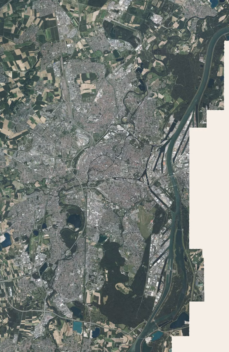 Strasbourg aujourd'hui, le territoire vu du ciel