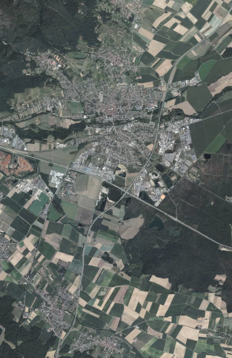 Cernay aujourd'hui, le territoire vu du ciel