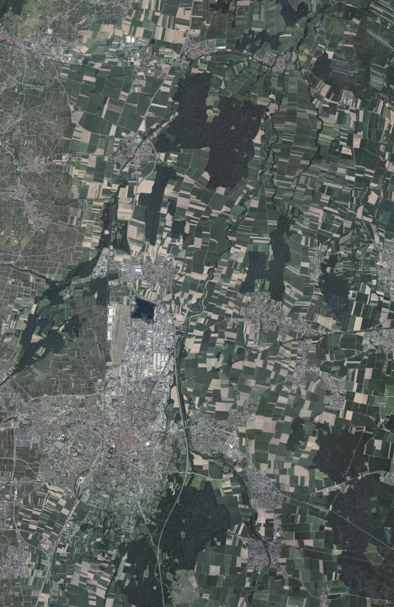 Colmar aujourd'hui, le territoire vu du ciel