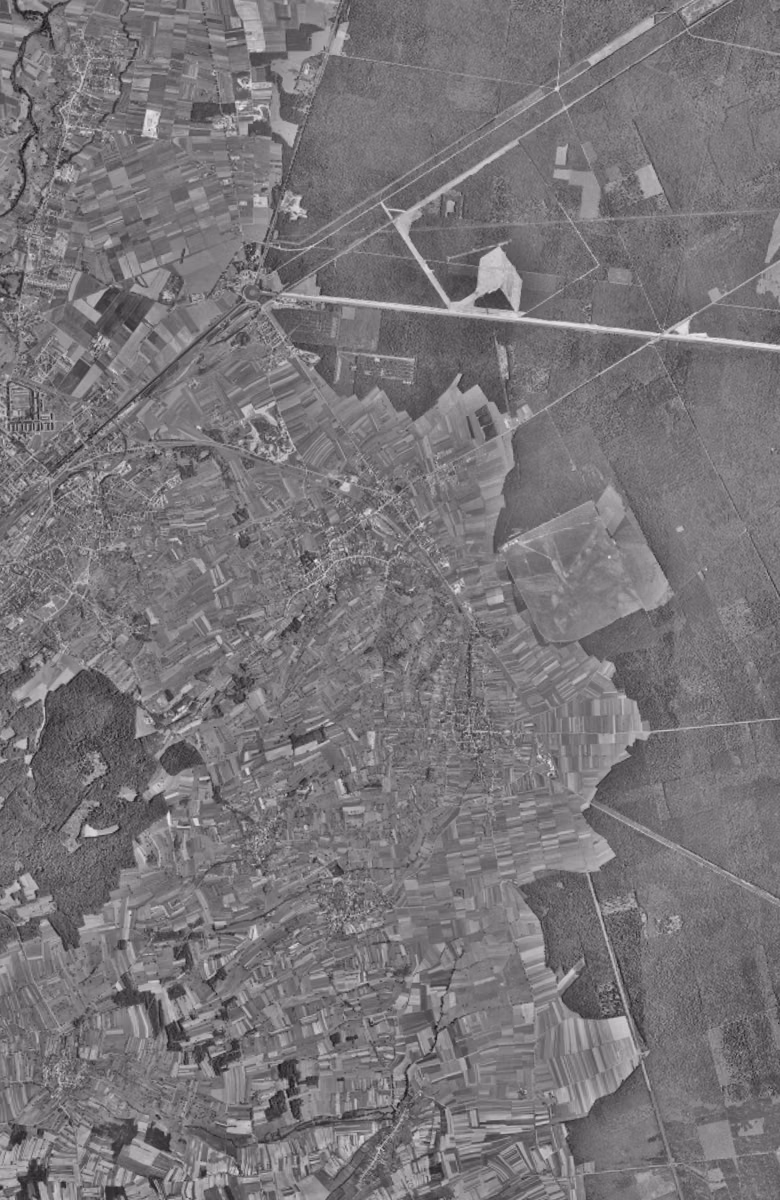 Rixheim en 1961, le territoire vu du ciel, au même cadrage
