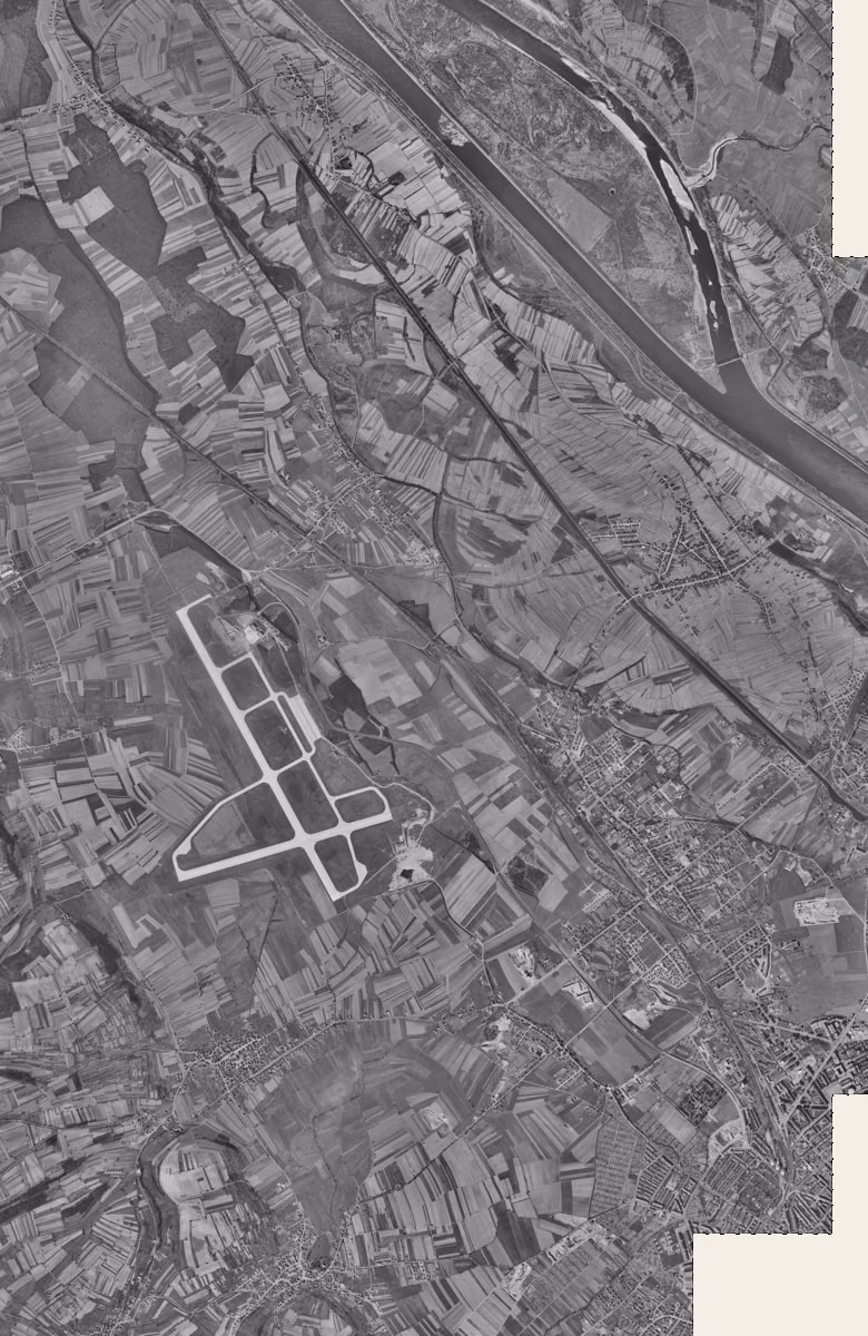 Saint-Louis en 1956, le territoire vu du ciel, au même cadrage