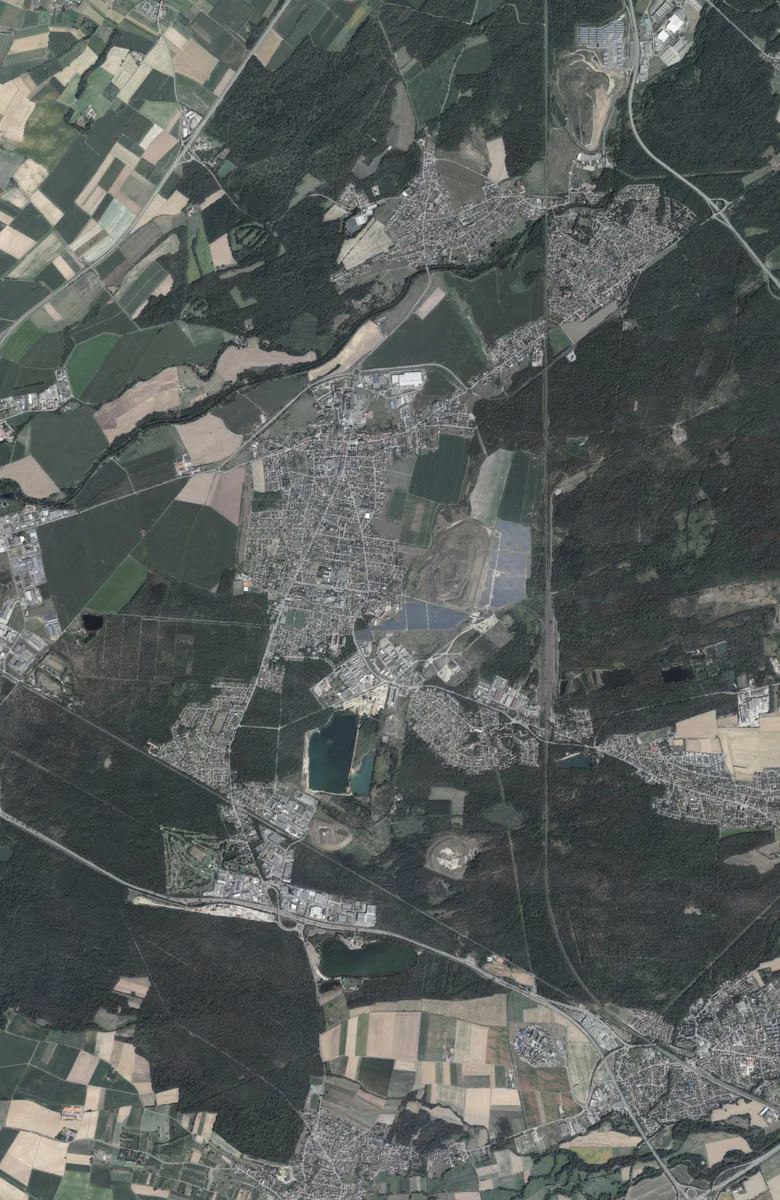 Wittelsheim aujourd'hui, le territoire vu du ciel