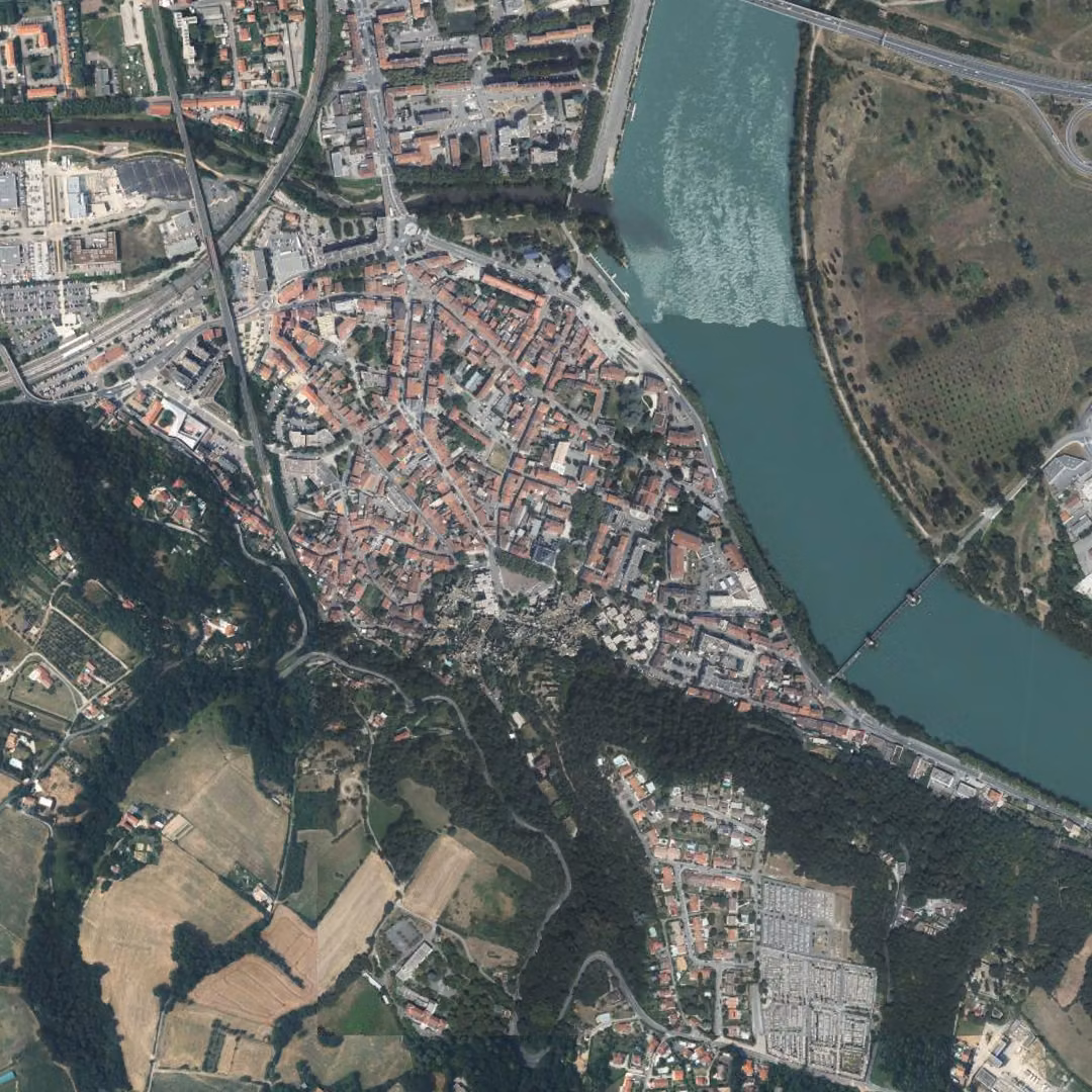 Givors aujourd'hui, le centre vu du ciel