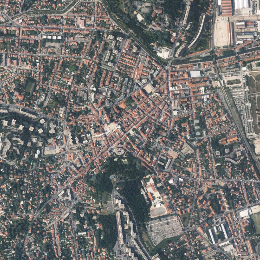 Oullins-Pierre-Bénite aujourd'hui, le centre vu du ciel