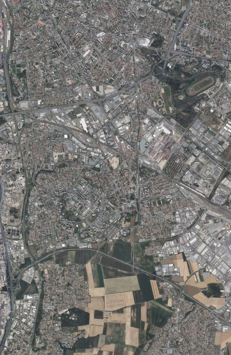 Vénissieux aujourd'hui, le territoire vu du ciel