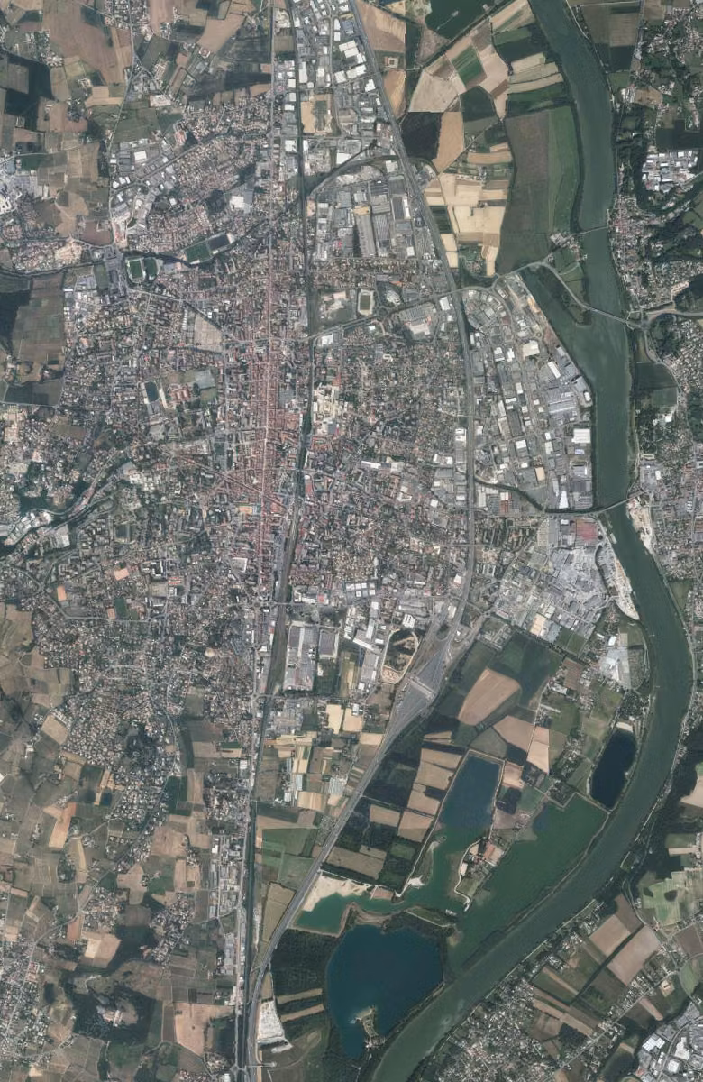 Villefranche-sur-Saône aujourd'hui, le territoire vu du ciel