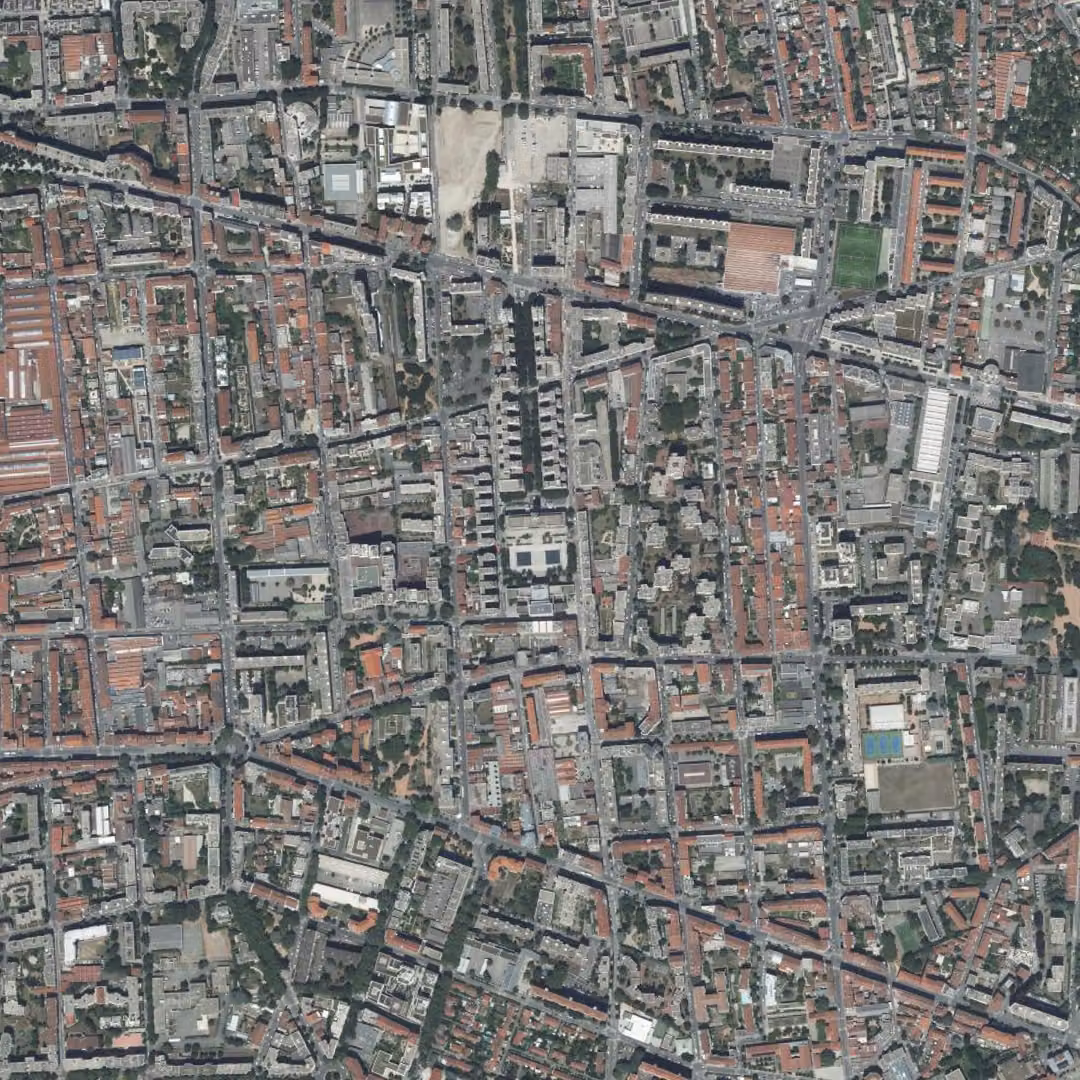 Villeurbanne aujourd'hui, le centre vu du ciel