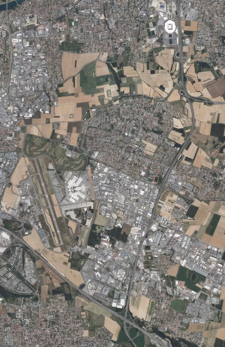 Chassieu aujourd'hui, le territoire vu du ciel