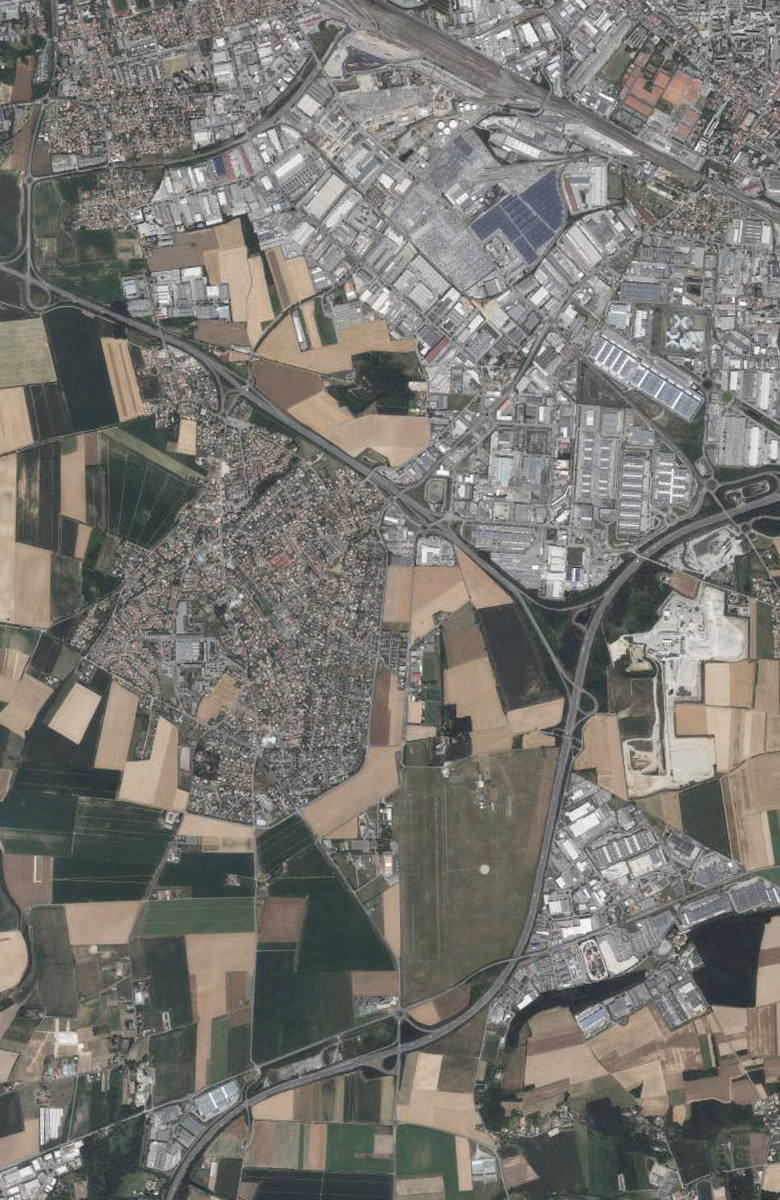Corbas aujourd'hui, le territoire vu du ciel