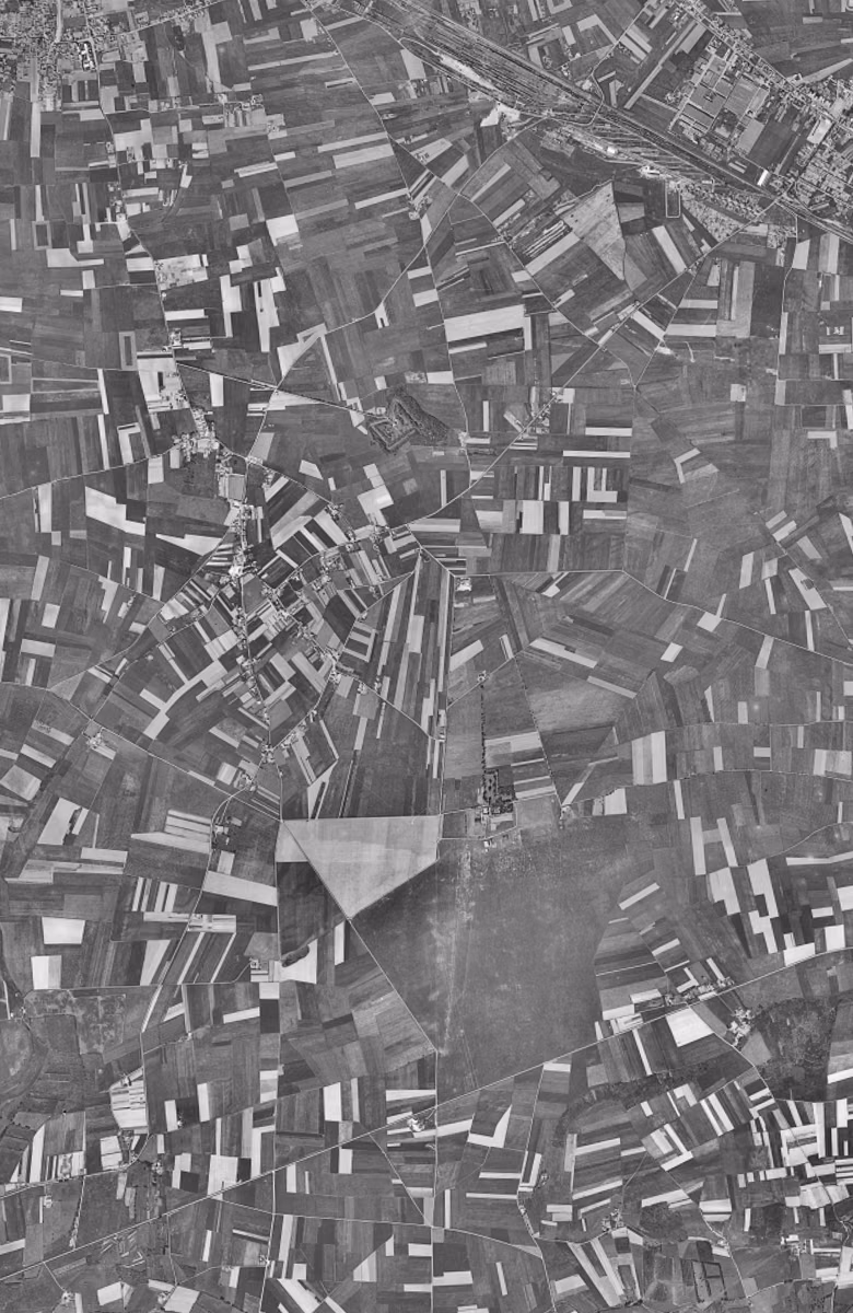 Corbas en 1954, le territoire vu du ciel, au même cadrage