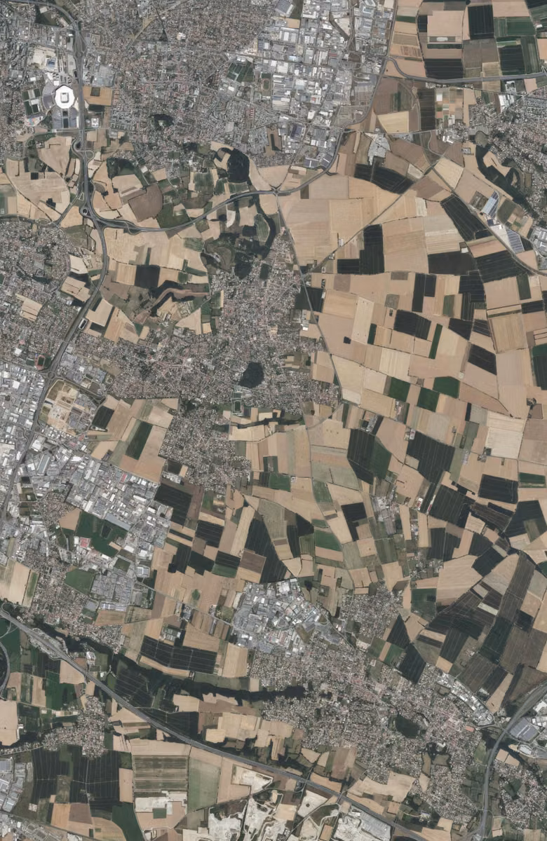 Genas aujourd'hui, le territoire vu du ciel