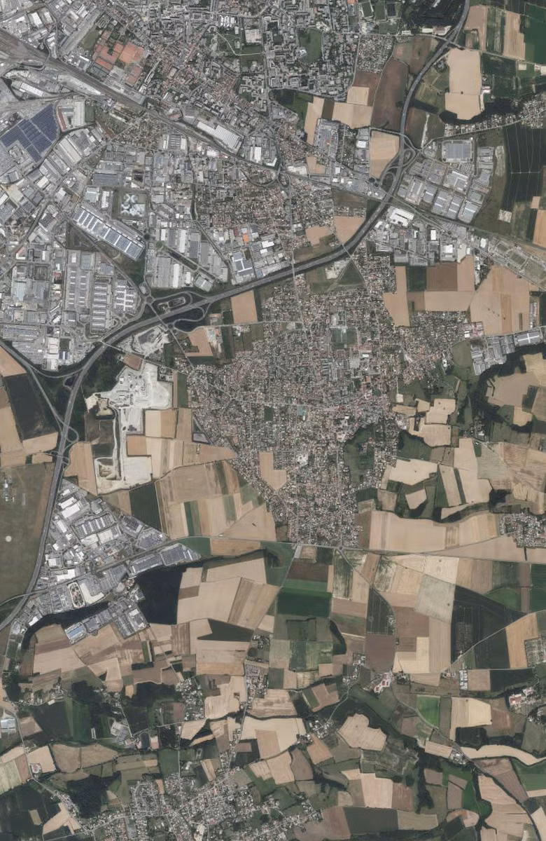 Mions aujourd'hui, le territoire vu du ciel