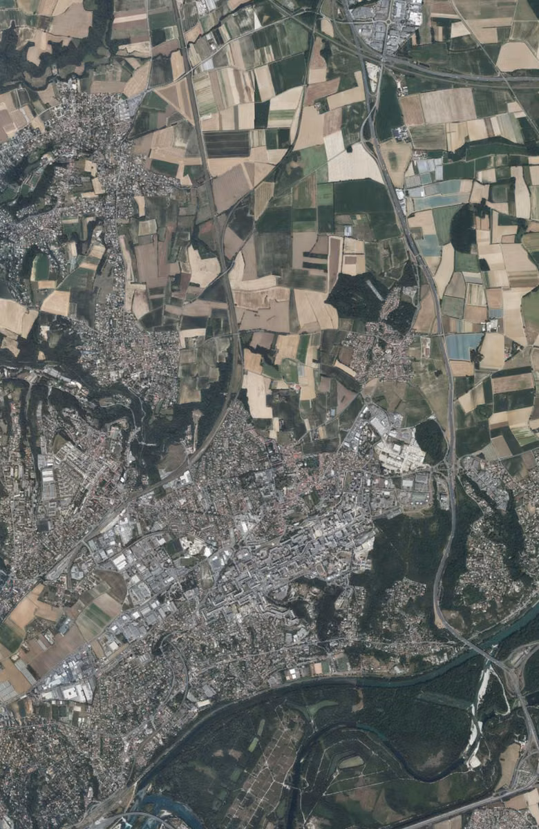 Rillieux-la-Pape aujourd'hui, le territoire vu du ciel