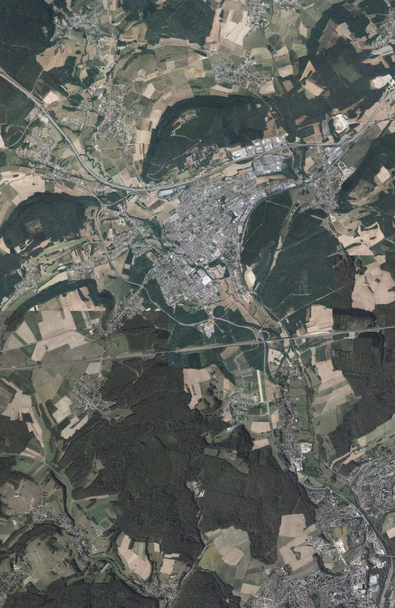 Héricourt aujourd'hui, le territoire vu du ciel