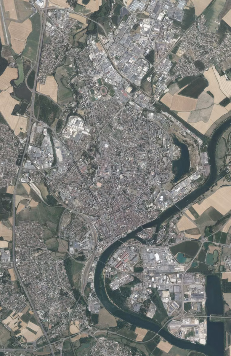 Chalon-sur-Saône aujourd'hui, le territoire vu du ciel
