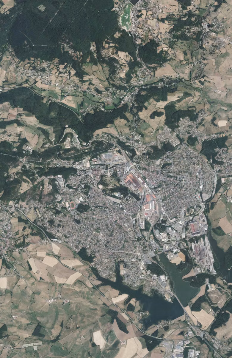 Le Creusot aujourd'hui, le territoire vu du ciel
