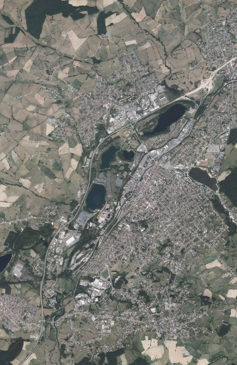 Montceau-les-Mines aujourd'hui, le territoire vu du ciel