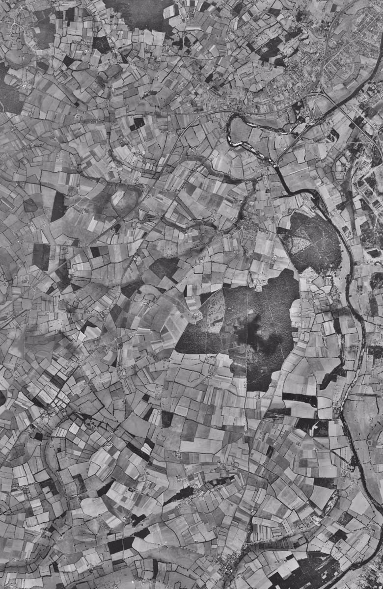 Allonnes en 1949, le territoire vu du ciel, au même cadrage