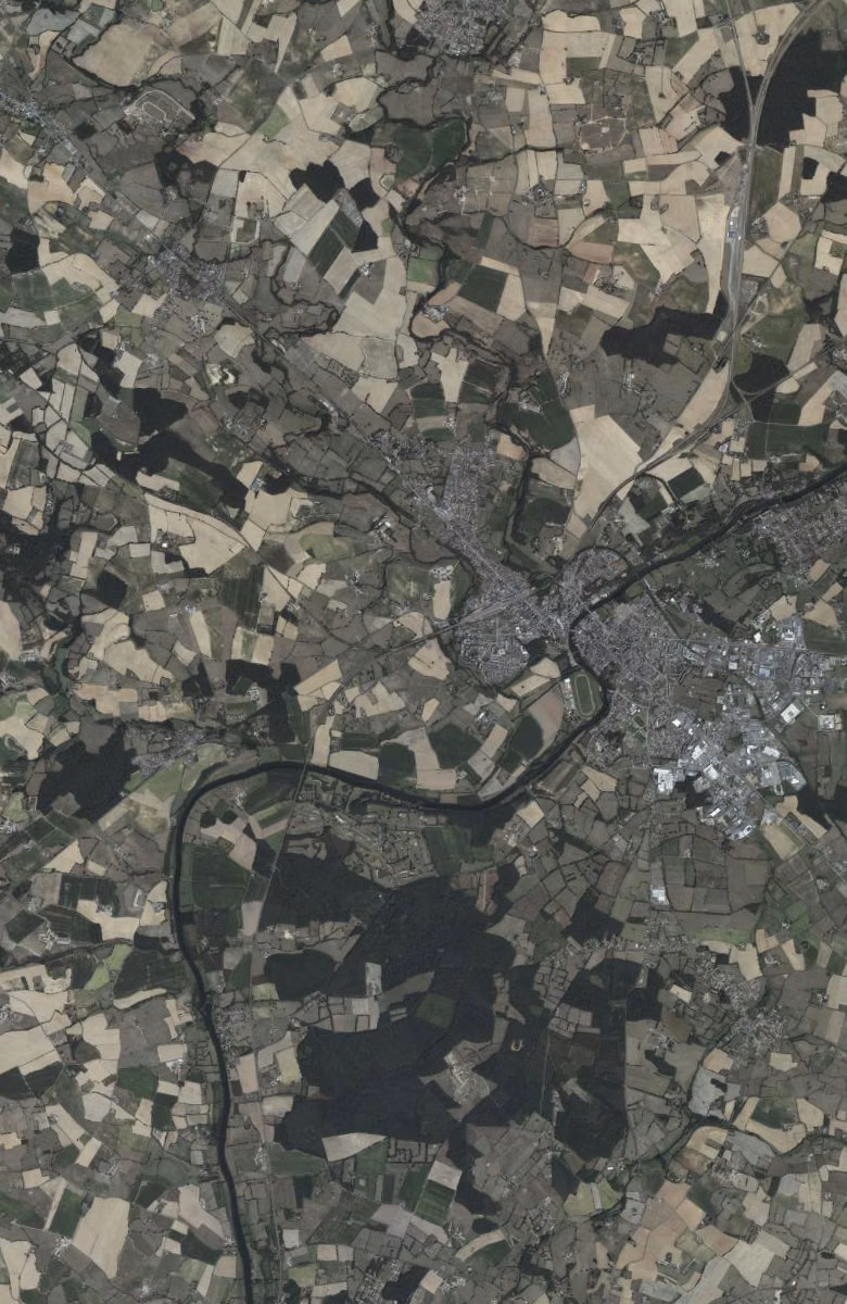 Sablé-sur-Sarthe aujourd'hui, le territoire vu du ciel