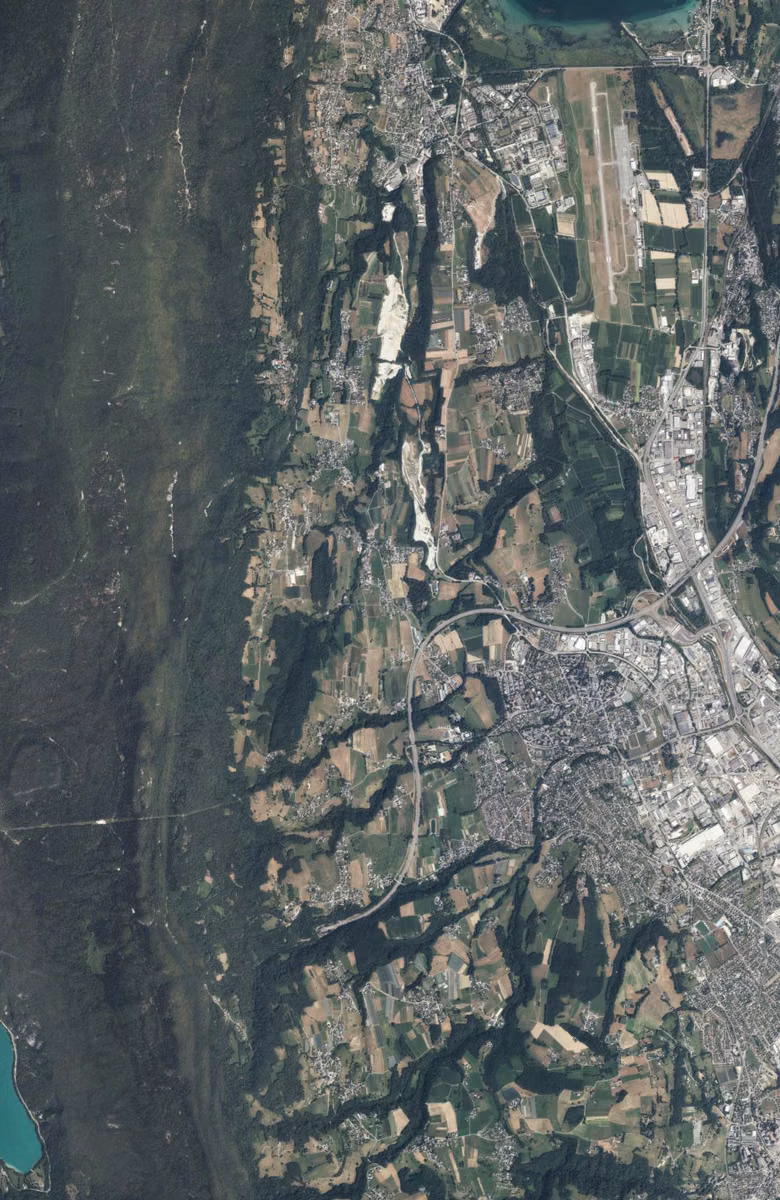 La Motte-Servolex aujourd'hui, le territoire vu du ciel