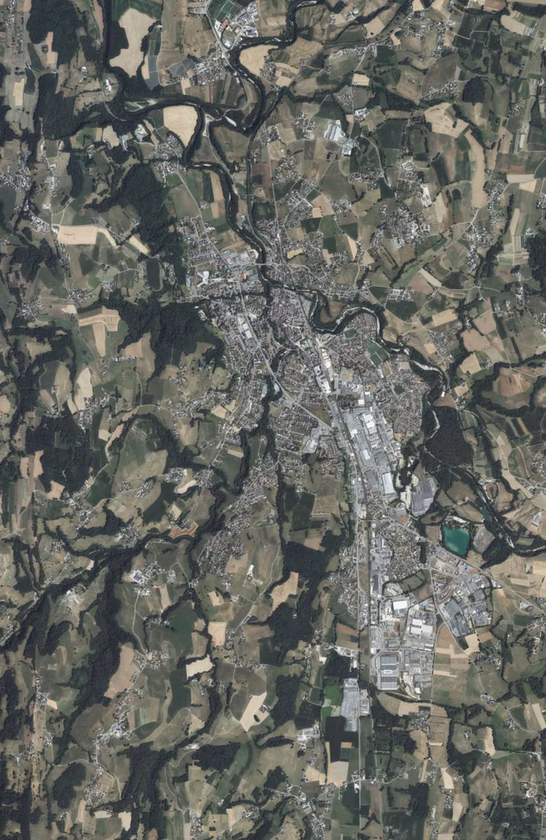 Rumilly aujourd'hui, le territoire vu du ciel