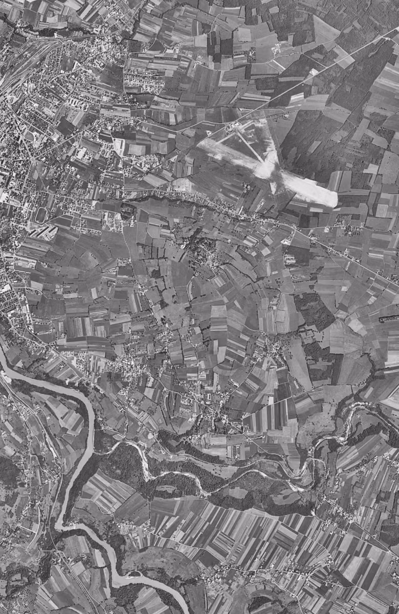 Vétraz-Monthoux en 1961, le territoire vu du ciel, au même cadrage