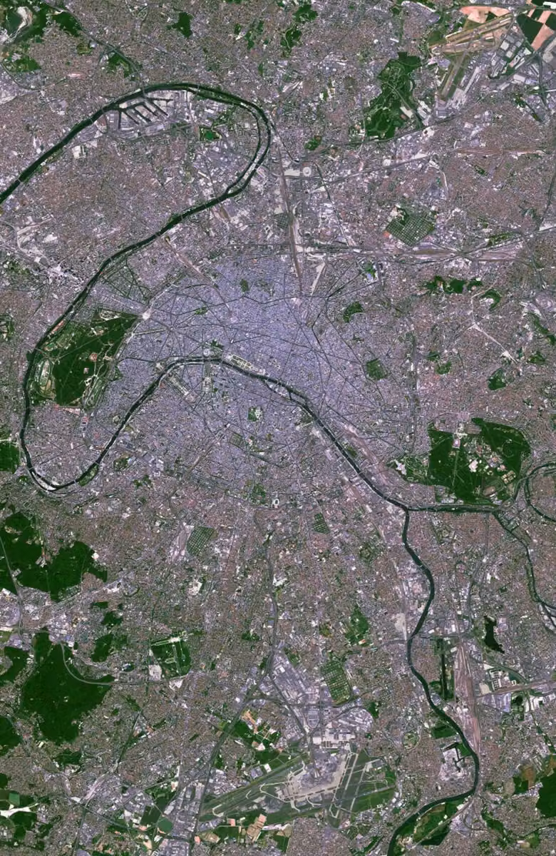 Paris aujourd'hui, le territoire vu du ciel