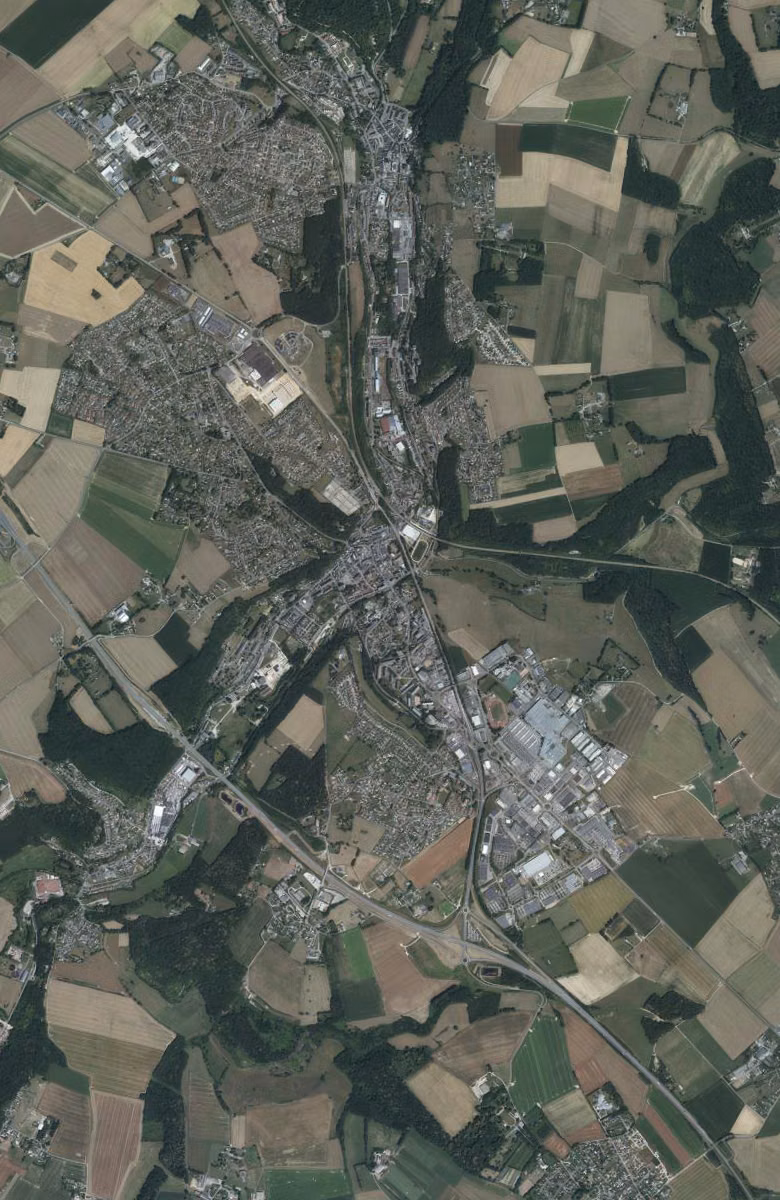 Barentin aujourd'hui, le territoire vu du ciel