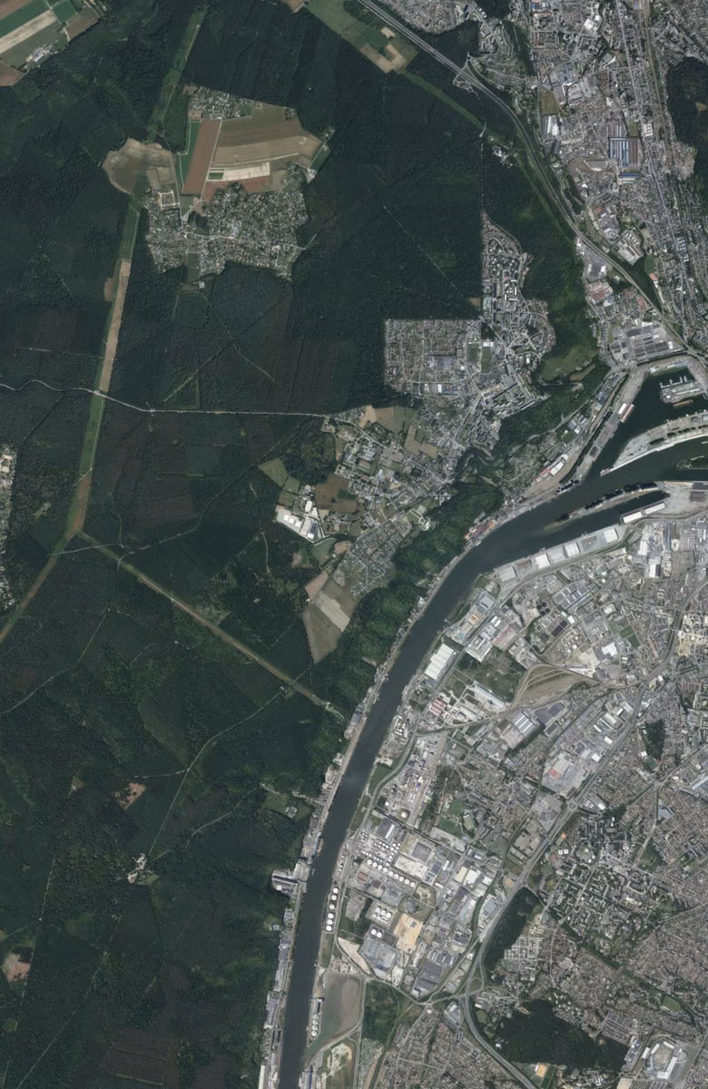 Canteleu aujourd'hui, le territoire vu du ciel
