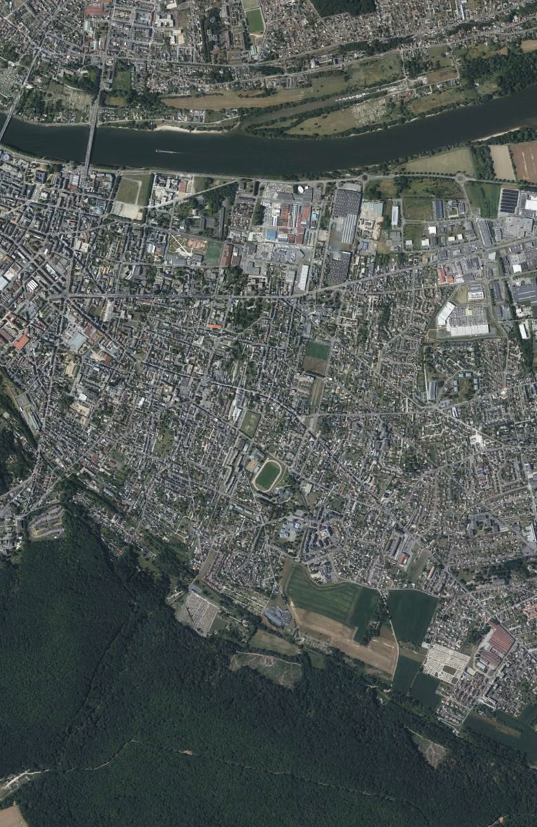 Caudebec-lès-Elbeuf aujourd'hui, le territoire vu du ciel