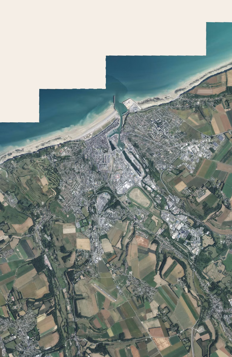 Dieppe aujourd'hui, le territoire vu du ciel