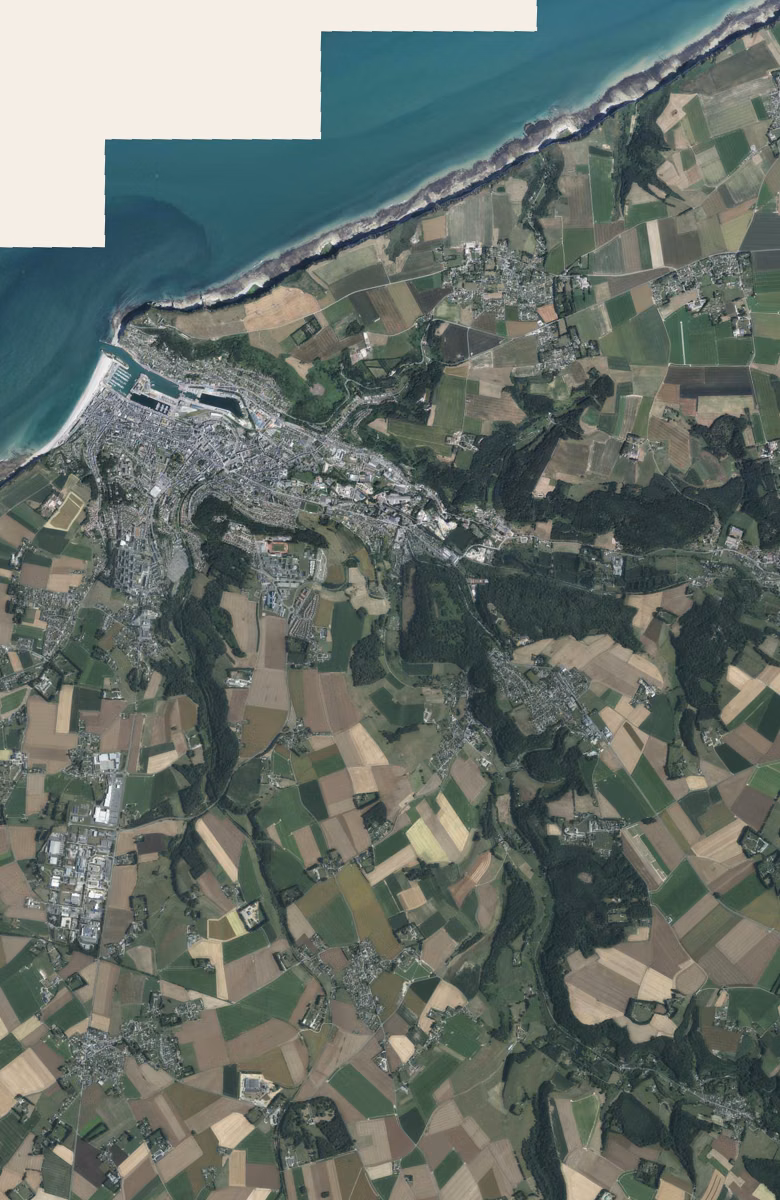 Fécamp aujourd'hui, le territoire vu du ciel