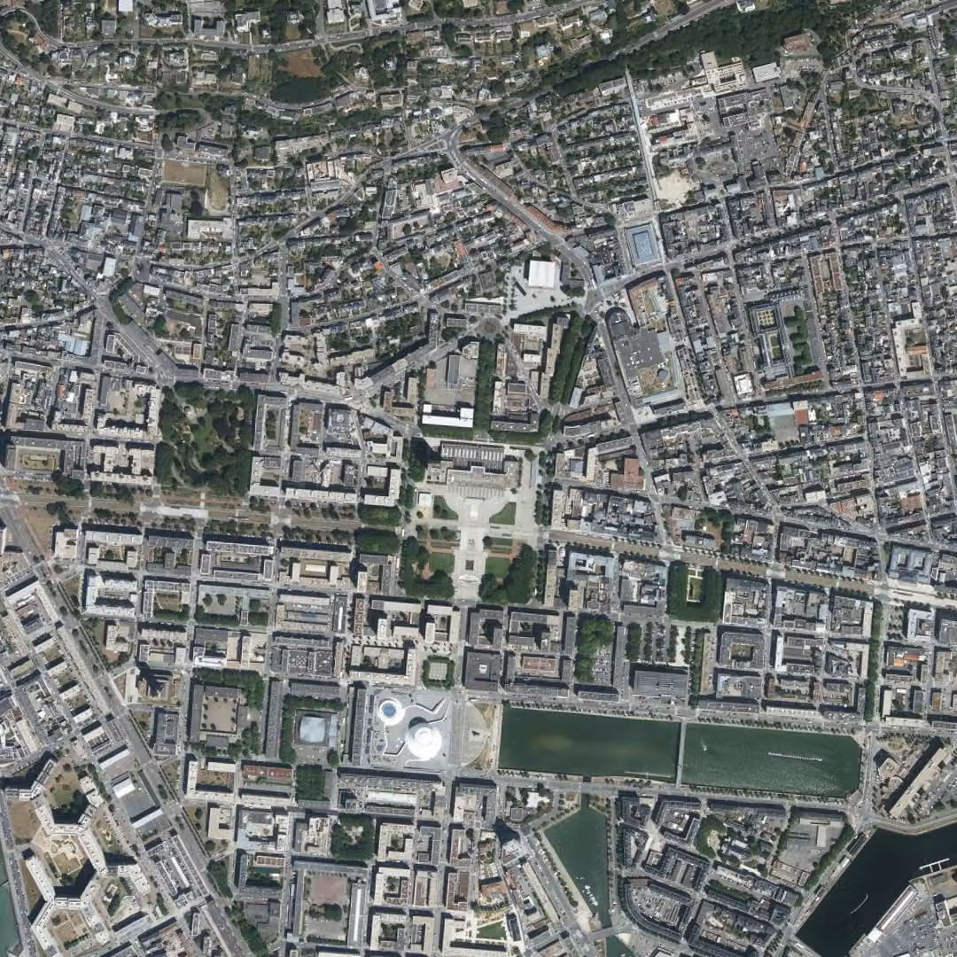 Le Havre aujourd'hui, le centre vu du ciel