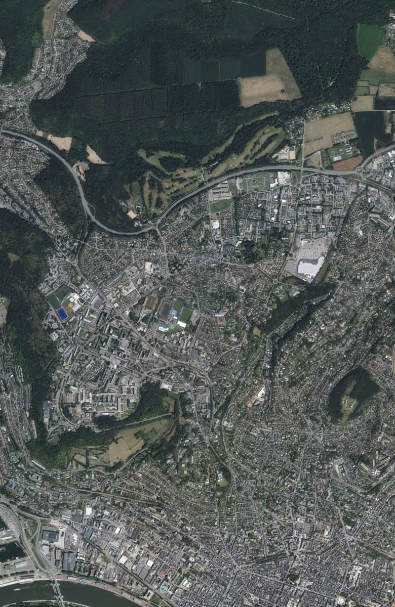 Mont-Saint-Aignan aujourd'hui, le territoire vu du ciel