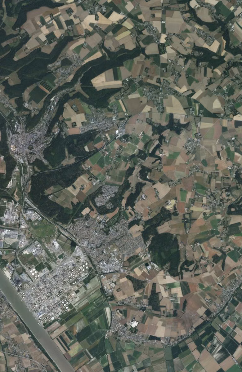 Port-Jérôme-sur-Seine aujourd'hui, le territoire vu du ciel