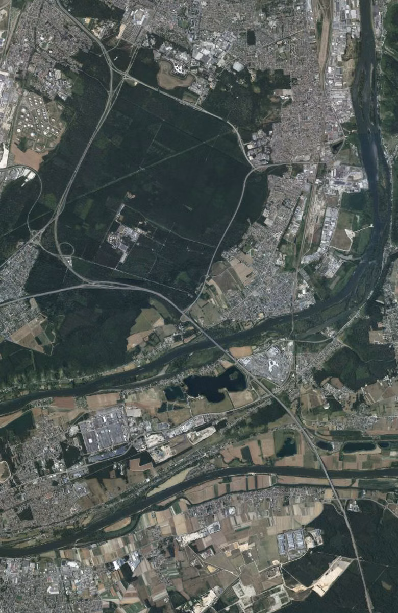 Oissel-sur-Seine aujourd'hui, le territoire vu du ciel