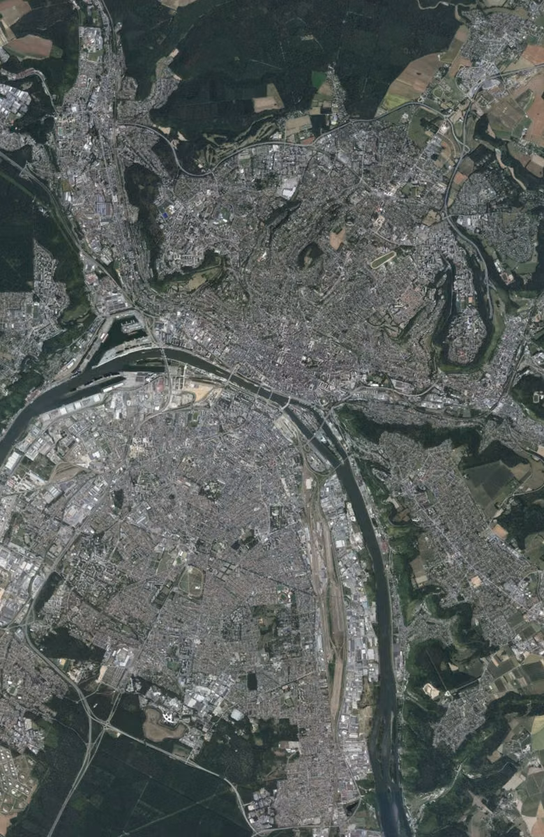 Rouen aujourd'hui, le territoire vu du ciel