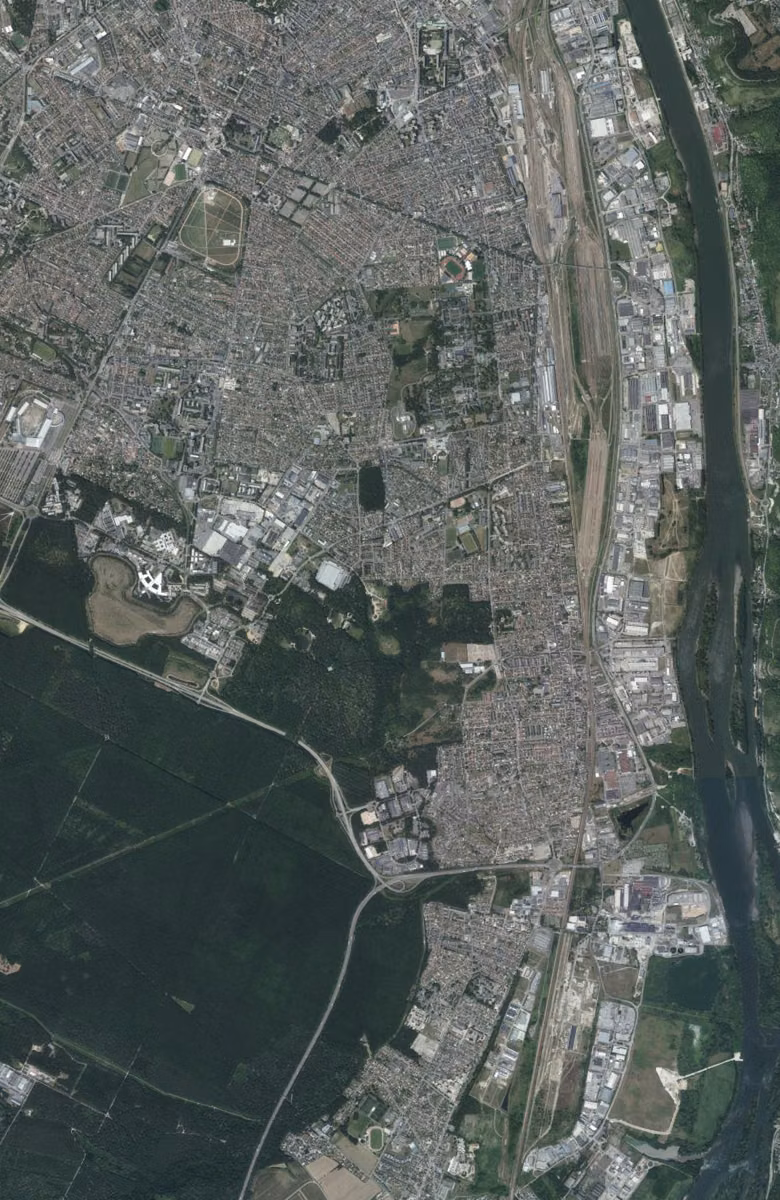 Saint-Étienne-du-Rouvray aujourd'hui, le territoire vu du ciel