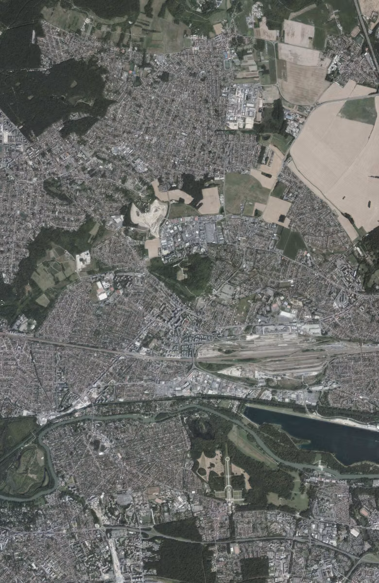 Chelles aujourd'hui, le territoire vu du ciel