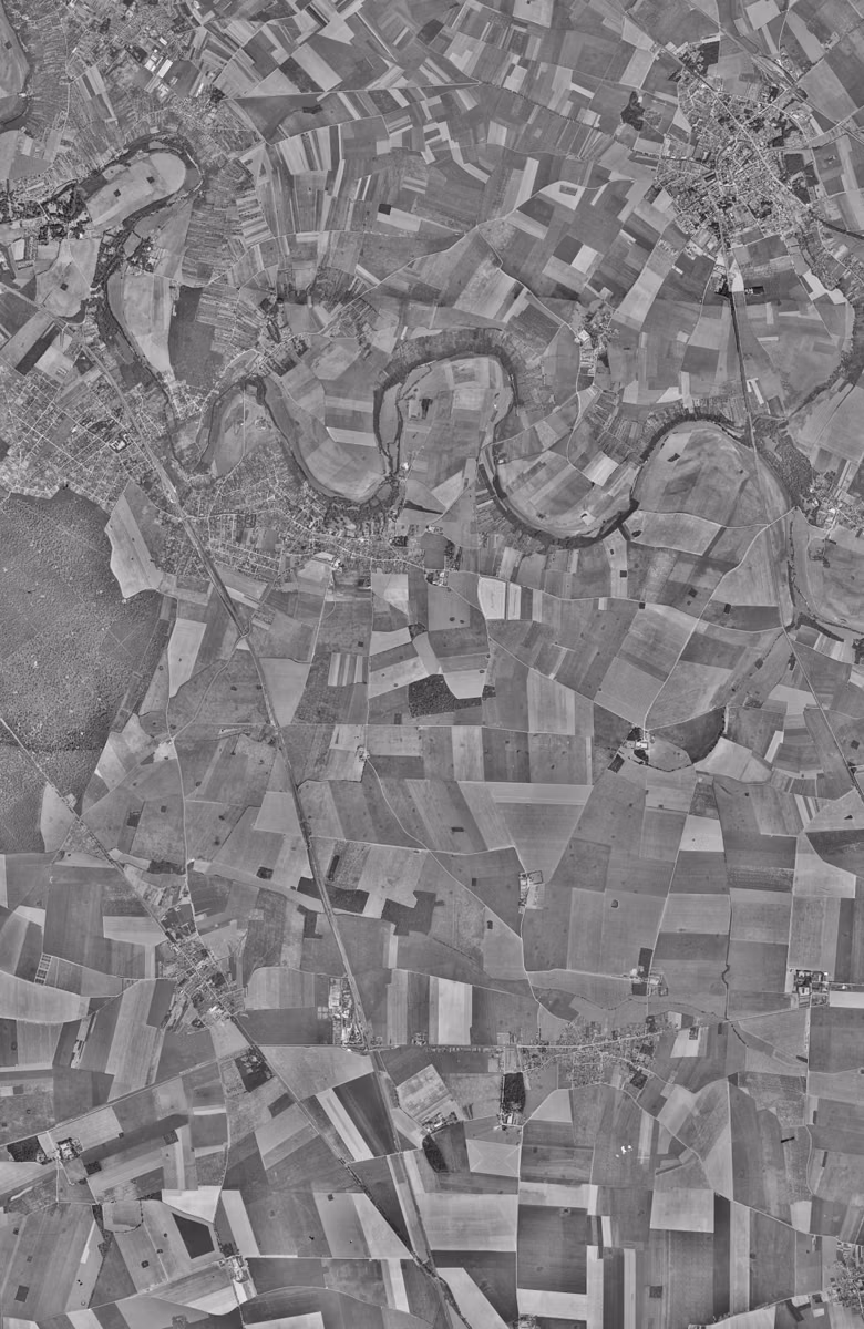 Combs-la-Ville en 1949, le territoire vu du ciel, au même cadrage