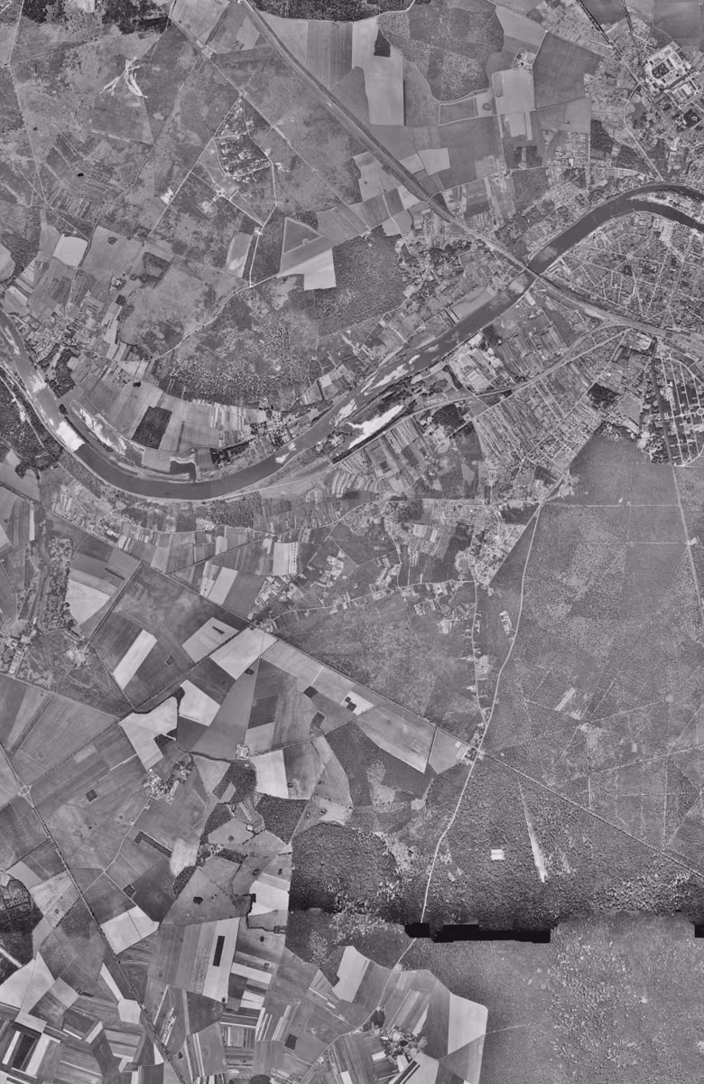 Dammarie-les-Lys en 1949, le territoire vu du ciel, au même cadrage