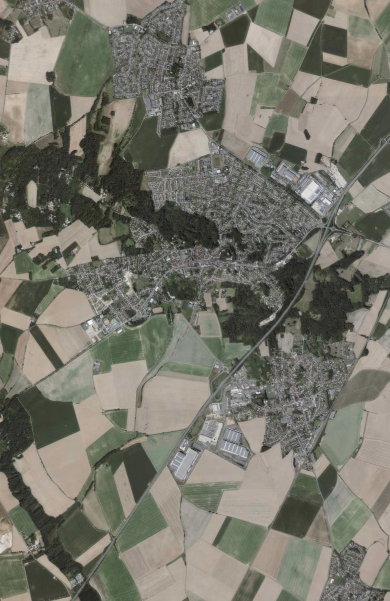 Dammartin-en-Goële aujourd'hui, le territoire vu du ciel