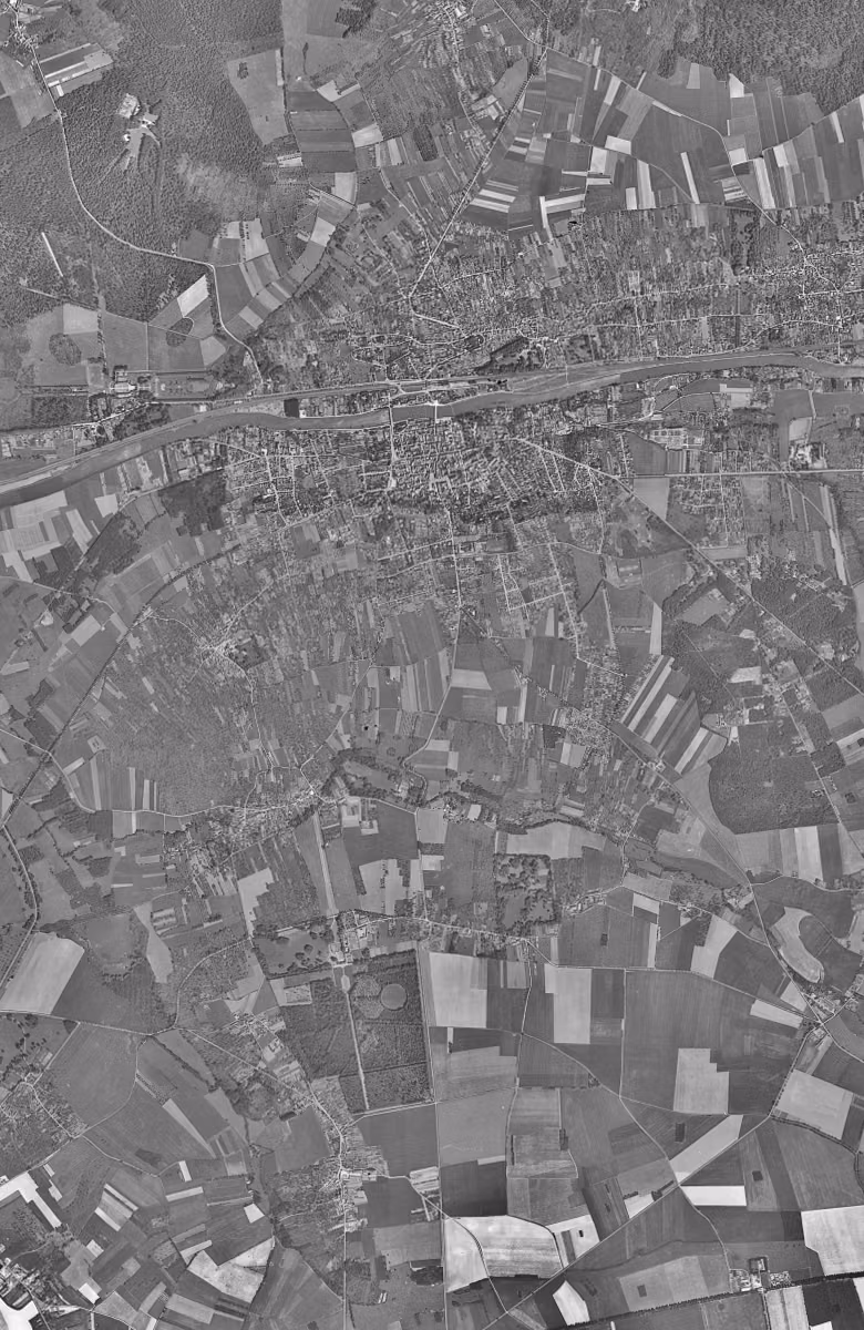 Lagny-sur-Marne en 1949, le territoire vu du ciel, au même cadrage