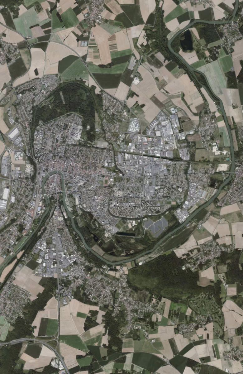 Meaux aujourd'hui, le territoire vu du ciel