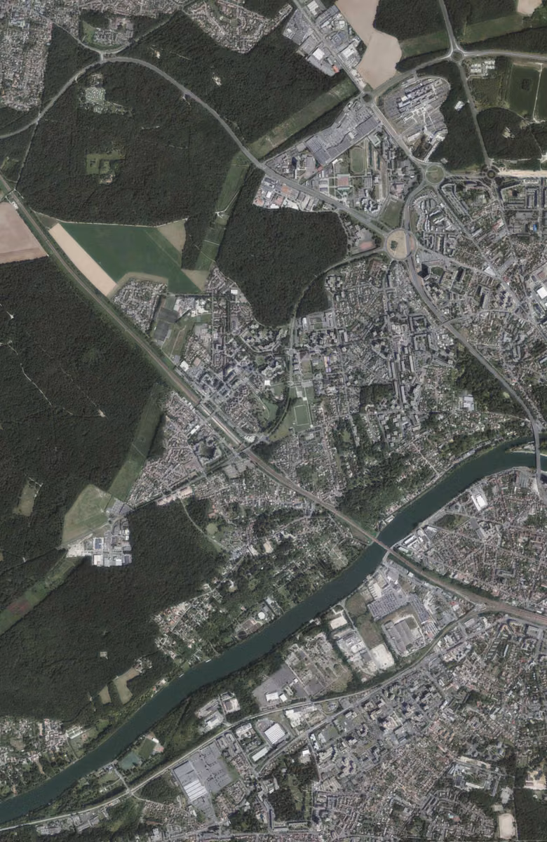 Le Mée-sur-Seine aujourd'hui, le territoire vu du ciel